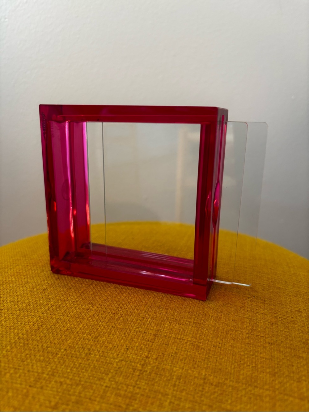 Pink Acrylic Square Photo Frame - Unbranded